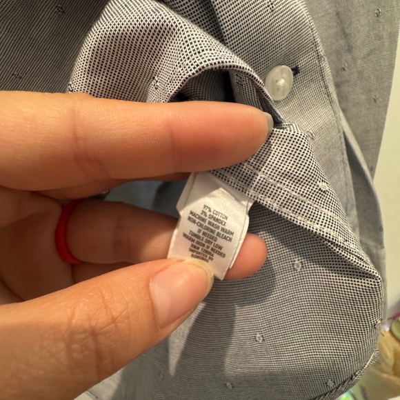 NWOT bonobos long sleeve button up shirt black white pattern slim fit Sz L - Picture 4 of 7